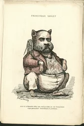チャールズ・ギルバート・マーティン（1839-1905）による "Contemporary Grimaces "のイラスト