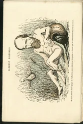 チャールズ・ギルバート・マーティン（1839-1905）による "Contemporary Grimaces "のイラスト