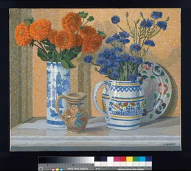 ダリアとヤグルマギク