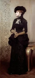 シャルル・ジロン（1850-1914）の「パリジャン」 1883年（絵画