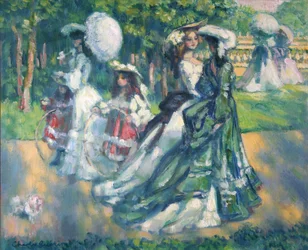 公園の散歩、1902