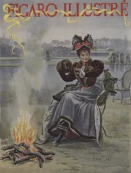 スケーターのサークルで。ルフィガロイラストの表紙、1895年1月
