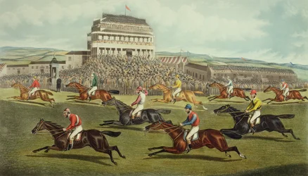 1872年に公開されたリバプールグランドナショナルスティープルチェイス-到来