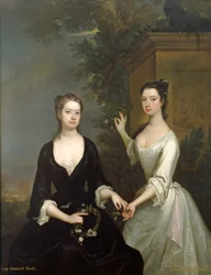 レディ・ヘンリエッタとレディ・エリザベス・フィンチ、1732年頃（キャンバスに油彩）