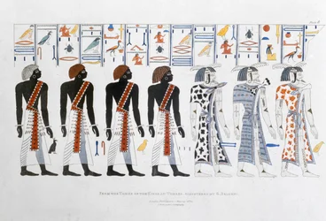 「G・ベルゾーニによって発見された、テーベの王家の墓からの象形文字」、1820-1822年