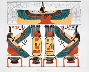 テーベの王家の墓の壁画、1820