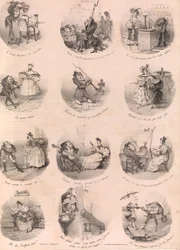 12 の風刺的なビネット Le Charivari、1832 年 12 月 10 日、1832 年 12 月 1 日。