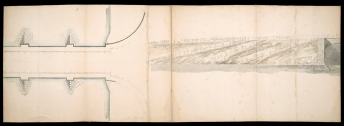 ロンドンのテムズ川に架けられた橋のデザイン、BL Maps C.49.e.76