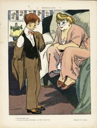 Le Lire』11月30日号に掲載されたChas-Laborde（1886-1941）のイラスト - Desillusion - Prostitution