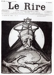 『ル・リール』に掲載されたロスチャイルド家の風刺画、1898年4月16日