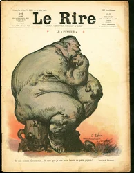 Le Lire "の表紙、カラーで描かれた風刺画