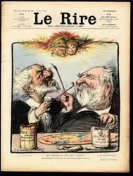 Le Lire "の表紙、カラフルな風刺画