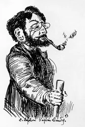 アンリ・リヴィエール（1864-1951）、フランスの芸術家・デザイナー、キャバレー・ル・シャ・ノワールの影絵、レアンドルに基づくE・ルフェーヴルの素描