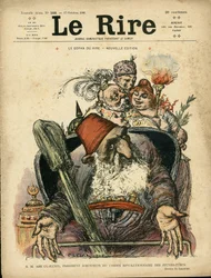 Le Rire」の表紙に描かれたシャルル・レアンドル（1862-1934）のイラスト