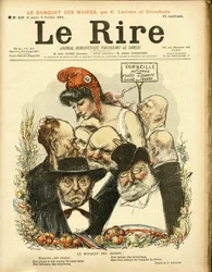 Le Rire」の表紙に描かれたシャルル・レアンドル（1862-1934）のイラスト