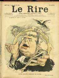 Le Rire」の表紙に描かれたシャルル・レアンドル（1862-1934）のイラスト