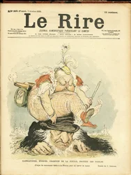 Le Rire」の表紙に描かれたシャルル・レアンドル（1862-1934）のイラスト