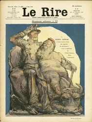 シャルル・レアンドル（1862-1934）のイラストが『Le Rire』誌の表紙に掲載されました（09/05/08） - Armee - Vache, Cherie Henry (1867-1936)