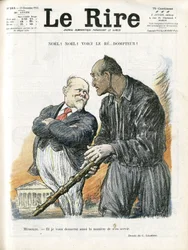 Le Rire』誌23/12/22号の表紙を飾るシャルル・ルアンドル（1862-1934）のイラスト - ノエル・ノエル - 共和国大統領 - ポアンカレ・レイモン、ムッソリーニ・ベニート、テイマー