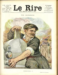 シャルル・ルアンドル（1862-1934）のイラストを『Le Rire』誌の表紙に掲載（20年5月29日） - 「我々の独裁者たち」 - 鉄道列車 - ガストン・モンムソー（1883-1960年