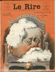 シャルル・ルアンドル（1862-1934）のイラストが『Le Rire』149号（09/12/05）の表紙に掲載されました - 共和国大統領、肘掛け椅子（権力の象徴） - ファリエール・アルマン（1841-1931年