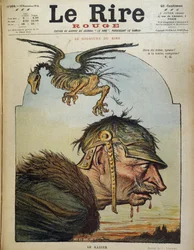 ル・カイザーウィリアム2世-Charles Leandre（1862-1934）による漫画（1918年11月16日付「Le Rire rouge」掲載