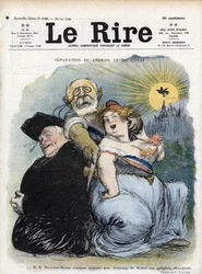 教会と国家との分離。"フランスの政治家であるジャン＝ビエンヴヌ＝マルタン（Bienvenu-Martin）（1847-1943）は、公教育・美術・礼拝の大臣として、必死にフランスの司祭としての教会を分離しようとした（フランスの中の分離