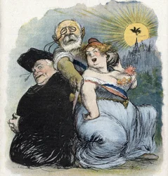 教会と国家との分離。"フランスの政治家であるジャン＝ビエンヴヌ＝マルタン（Bienvenu-Martin）（1847-1943）は、公教育・美術・礼拝大臣として、必死にフランスの司祭としての教会を分離しようとした（フランスの中の分離
