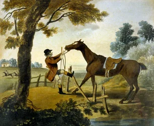 底辺の証明」（F.ジュークス(1745-1812)作『パイトリー・ハント』より