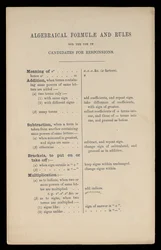 オックスフォード大学出版局、回答候補者の使用に関する代数式と規則