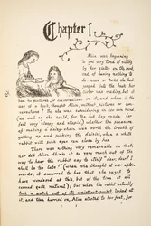 アリスと妹、イラストはアリスアドベンチャーアンダーグラウンド、パブ。 1886（ファクシミリ）