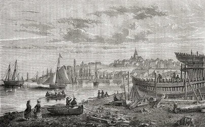 18世紀のフランス、グランヴィル、ルブラン（1811-82）の「歴史革命フランチャイズ」からレブレトン、1847-62刻印