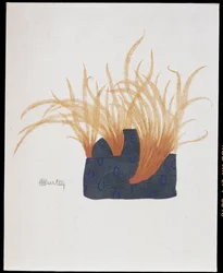 父方の帽子 - Marcelle Demayの「La Mode en 1912」、Charles Martin（1884-1934）のイラストレーション