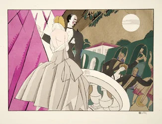 La Mariee、スポーツ＆エンターテイメント、パブ。 1914（ステンシルプリント）