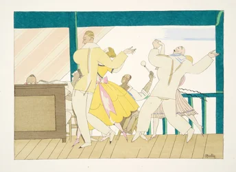 Le Tango、スポーツ＆エンターテイメント、パブ。 1914（ステンシルプリント）