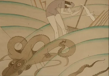 蛸」1920年頃（紙にステンシル