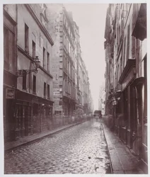 1858-78年、パリのrue du Templeから出たRue de Gravilliers