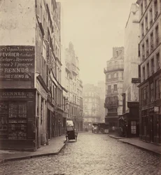 ラヴァンディエール通りから見たロンバール通り、1864年（写真）