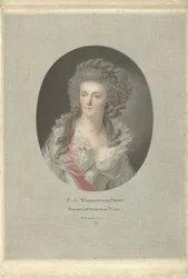 プロイセンのヴィルヘルミナ、オランジュ ナッソー公女の肖像 F: S: Wilhelmine de Prusse Princesse d