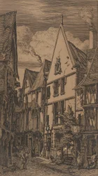 Rue des Toiles、ブールジュ、1853 年。