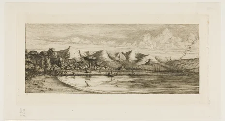 バンクス半島アカロア、コリアーズ・ポイント沖での地引網漁（1845年