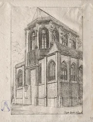 聖マルティンシュルレネル教会の後陣、1860年。