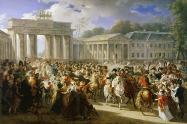 フランス語：Entrée de Napoléon à Berlin. 27 octobre 1806年10月27日、ナポレオン1世のベルリン入城。