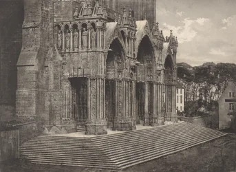 プレート XII シャルトル大聖堂、Portico du Midi プレート XII シャルトル大聖堂...、1855 年。