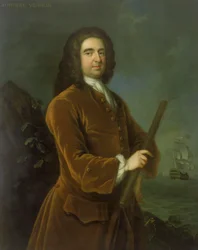 エドワード・ヴァーノン提督（1684-1757）、1730年代半ば（キャンバスに油彩）