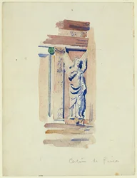天使像の研究、Certosa di Pavia、1891年