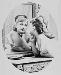 女優アンリエット・ヴィクトワール・ドルアール（1851-1923）の肖像。