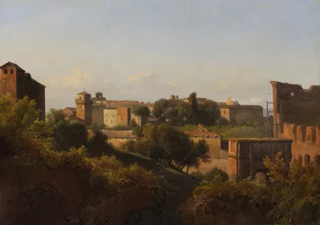 View of the Colosseum and the Arch of Constantine from the Palatine, ca. 1822-24.    1188025   ja       japanese Successfully Translated  Original: Arabian travellers on camels, being greeted at the end of their journey Translat: Arabian travellers on came