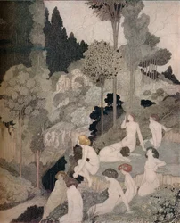秋の幕間、c1910