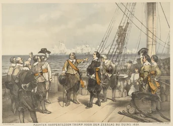 ドゥインの戦いが始まる前のマールテン・トランプ、1639年 1639年のダインでの海戦の前のマールテン・ハーパーツゾーン・トランプ（オブジェクトのタイトル）
